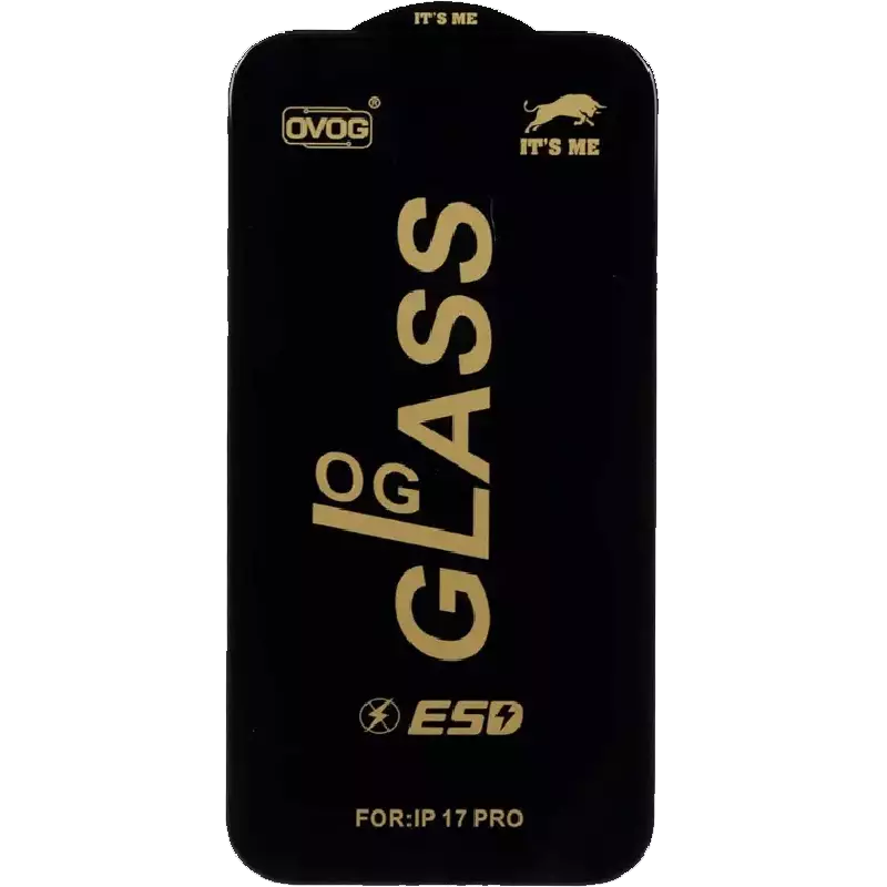 محافظ صفحه نمایش شیشه ای گوشی موبایل مدل Full Cover OG ESD OVOG مناسب Apple iPhone 17 Pro