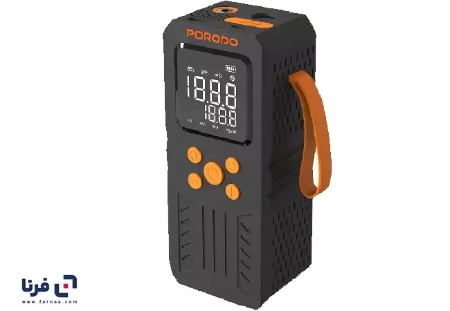 کمپرسور باد و جامپ استارتر 4 کاره پرودو مدل PD15KJSPBK با پاوربانک 15200mAh