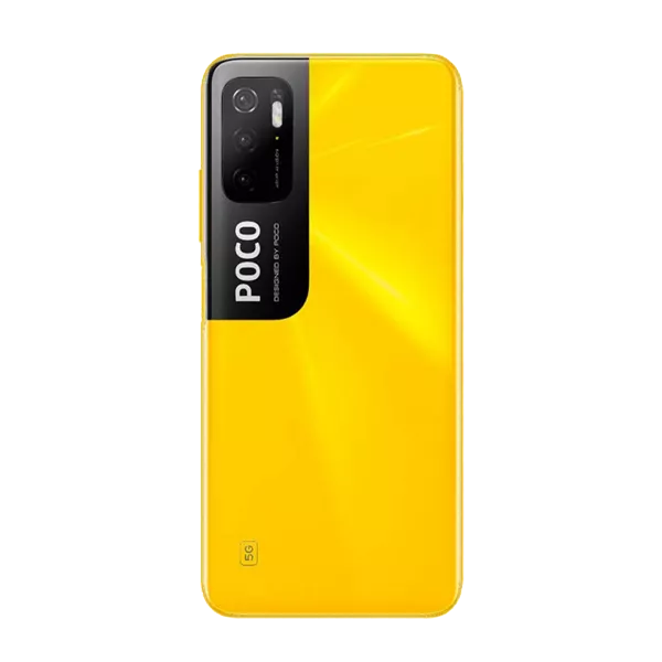 نمای پشت گوشی موبایل شیائومی Poco M3 Pro 5G ظرفیت 64 رم 4 گیگابایت زرد