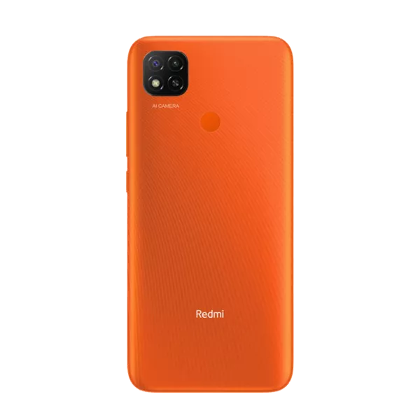 نمای پشت گوشی موبایل شیائومی Redmi 9C ظرفیت 64 رم 4 گیگابایت نارنجی