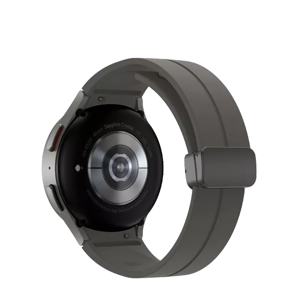  نیم رخ پشت ساعت هوشمند سامسونگ مدل Galaxy Watch5 Pro SM-R925F 45mm خاکستری