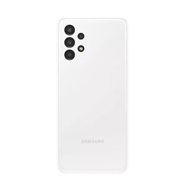 نمای پشت گوشی موبایل سامسونگ A13 ظرفیت 128 رم 6 گیگابایت سفید 