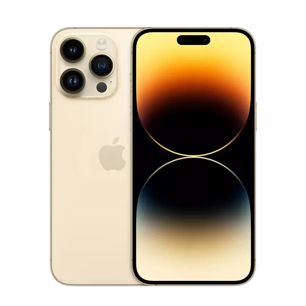 پنل جلو و پشت گوشی موبایل اپل مدل iPhone 14 Pro دو سیم‌ کارت ظرفیت 128 گیگابایت و 6 گیگابایت رم طلایی