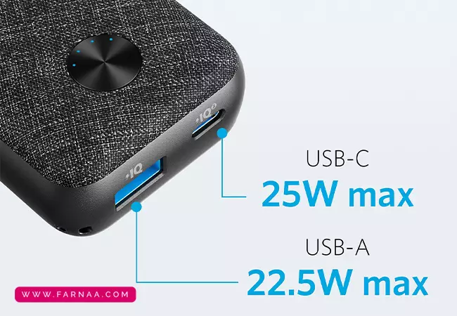 پاوربانک انکر مدل PowerCore Metro A1246 ظرفیت 10000 میلی آمپر ساعت