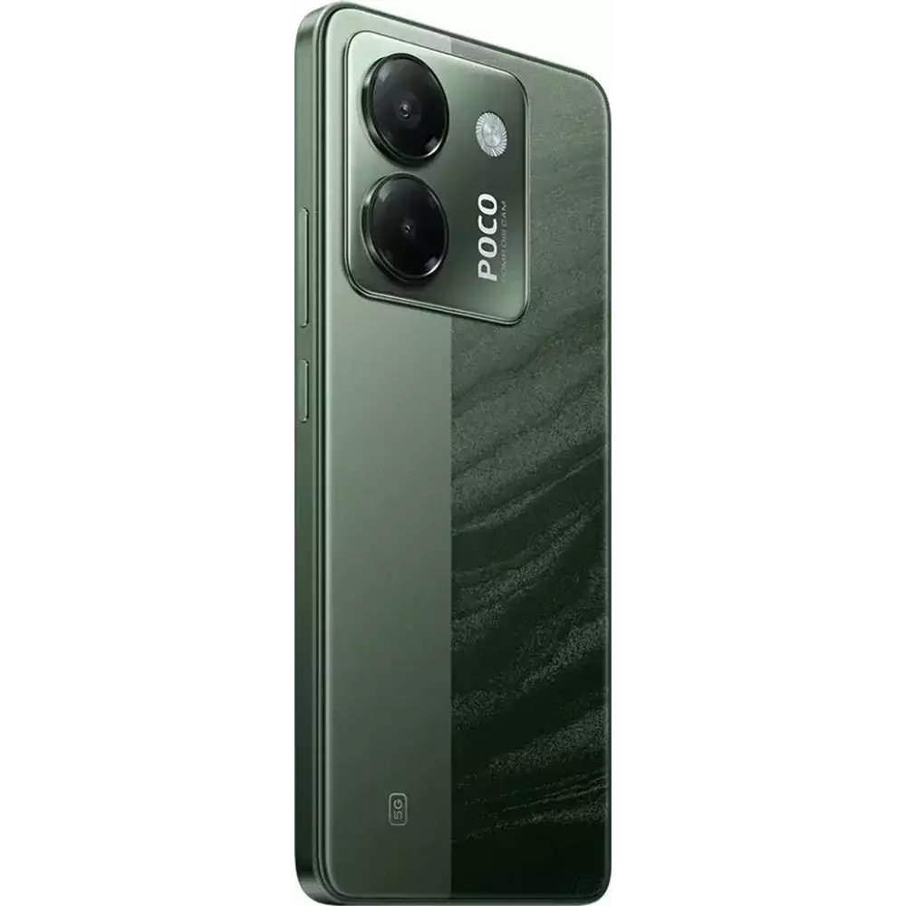 نمای پشت سمت چپ گوشی موبایل شیائومی Poco M7 Pro 5G ظرفیت 512 رم 12 گیگابایت