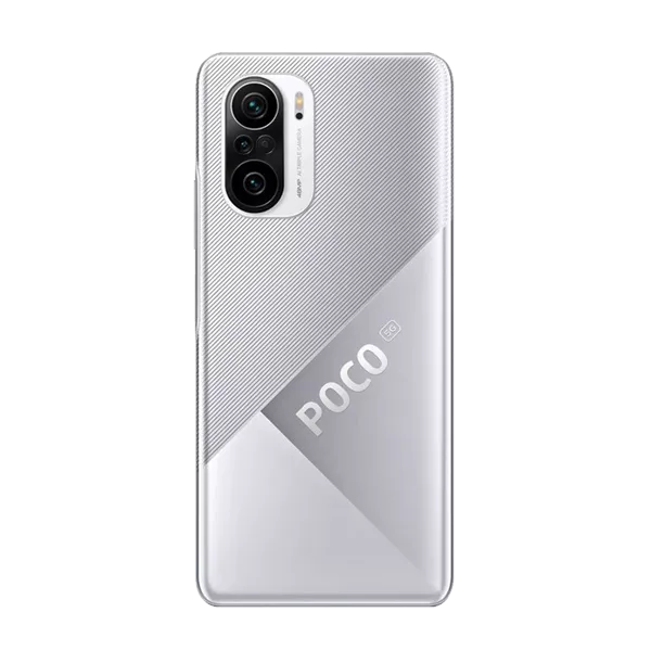 نمای پشت گوشی موبایل شیائومی Poco F3 ظرفیت 128 رم 8 گیگابایت نقره ای