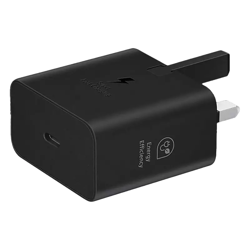 شارژر دیواری 3 پین سامسونگ مدل Power Adapter EP-T2510 توان 25 وات مشکی افقی