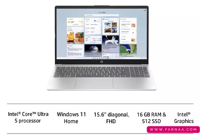 لپ تاپ 15.6 اینچی اچ پی مدل Laptop 15 FD0095WM Core i5 1235U 8GB 512GB SSD