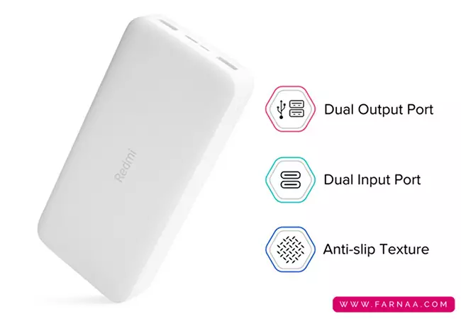 پاوربانک شیائومی مدل Redmi PB200 LZM ظرفیت 20000 میلی آمپر ساعت اورجینال