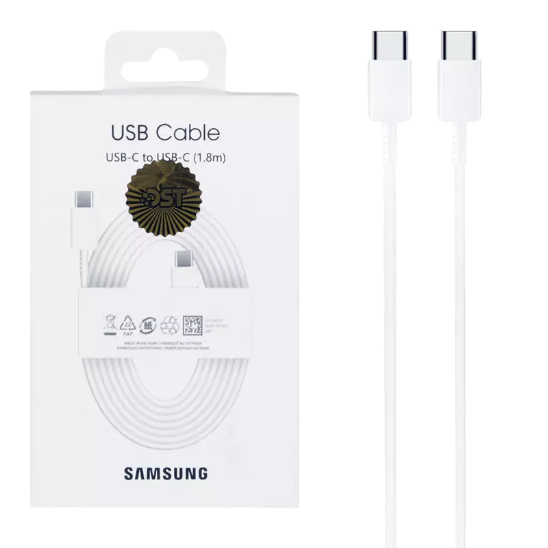 کابل شارژ فست Type-C به Type-C سامسونگ مدل EP-DW767 45W طول ۱.۸ متر