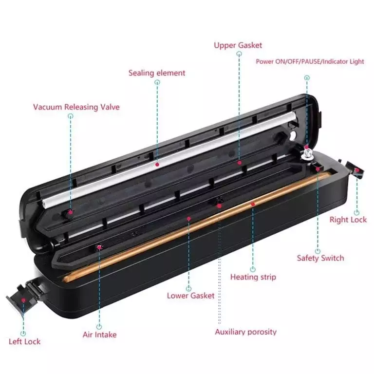 نمای کلی  دستگاه پلمپ کیسه فریزر Vacuum Sealer