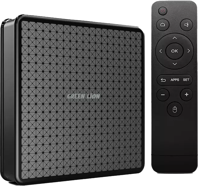 اندروید باکس گرین لاین مدل GNANDTVBOXBK اندروید 10 کیفیت 4K همراه با ریموت کنترل