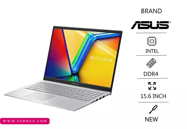 لپ تاپ 15.6 اینچی ایسوس مدل VivoBook 15 X1504VA core i3 1315U 4GB 512GB SSD