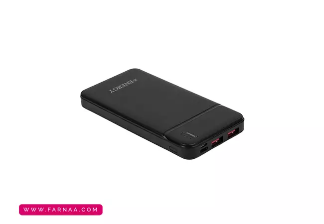 پورتهای پاور بانک ایکس انرژی مدل x-85PD ظرفیت 10000 میلی آمپر ساعت