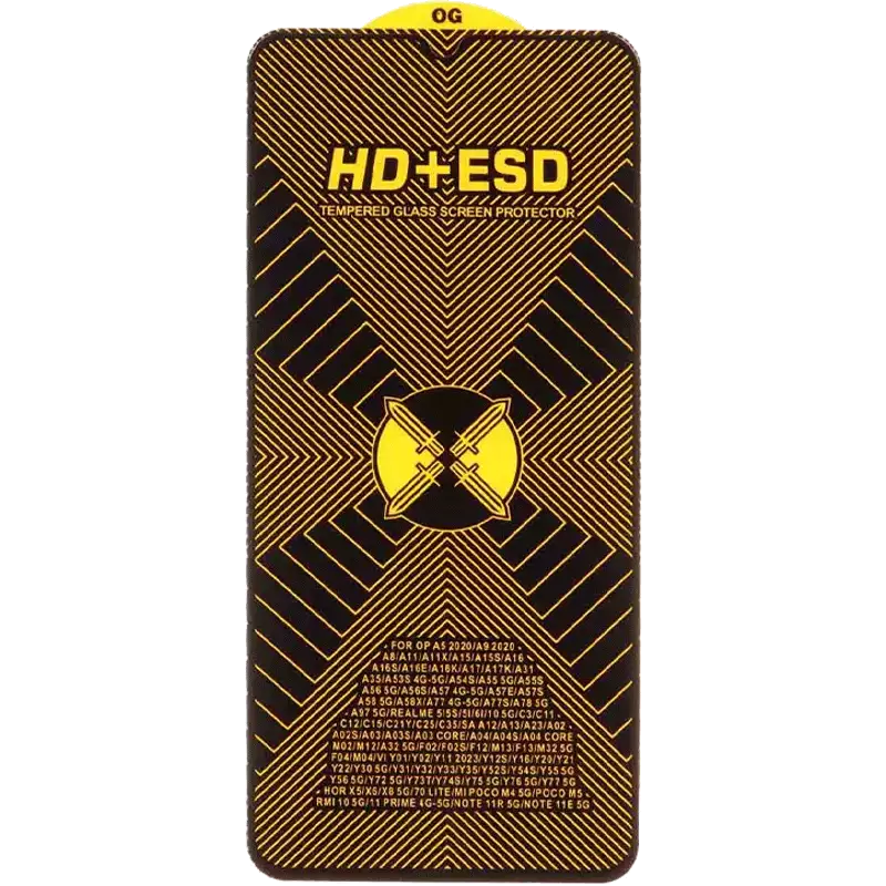 محافظ صفحه نمایش شیشه ای Full Cover HD Plus ESD مدل Samsung Galaxy A12 /A02 / A02S/ A03 / A03S / A03 CORE / A04 / A04S / A04E / A13 / A23 / A32 5G / M02 / M02S / M04 / M12 / M13 / M23 / M32 5G / M33 5G / F12 / F13 / F23