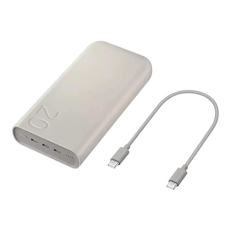 پاوربانک سامسونگ مدل Battery Pack EB-P4520 ظرفیت 20000 میلی آمپر ساعت افقی با کابل تایپ سی