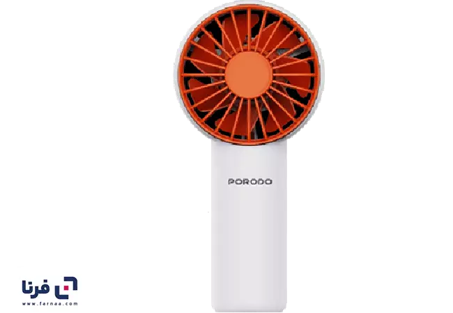 طراحی بدنه پنکه USB شارژی پرودو مدل Porodo Chillo PDLFSTF93WH با باتری 1200mAh