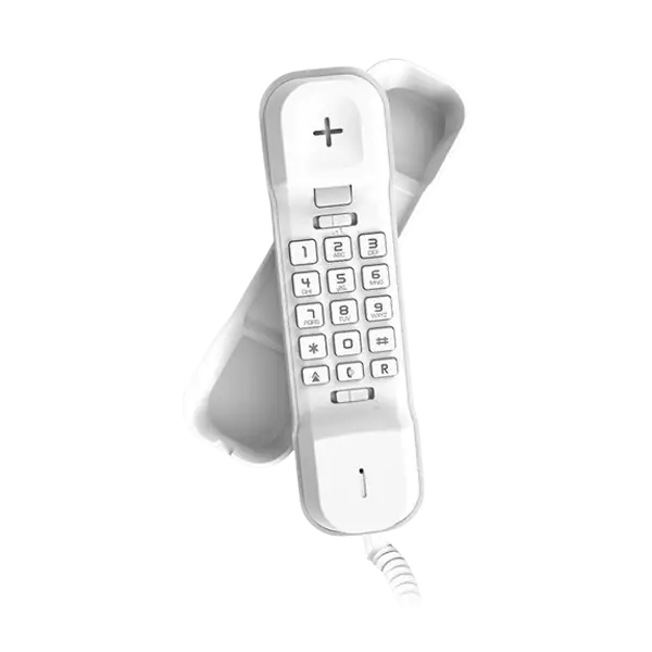 نمای صفحه کلید تلفن رومیزی آلکاتل مدل T16 سفید