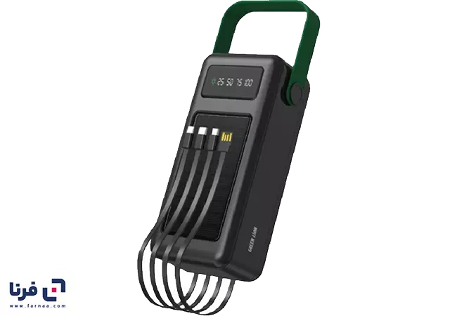پاوربانک خورشیدی گرین لاین مدل Solar Max GNSLRPB50KBK ظرفیت 50000mAh