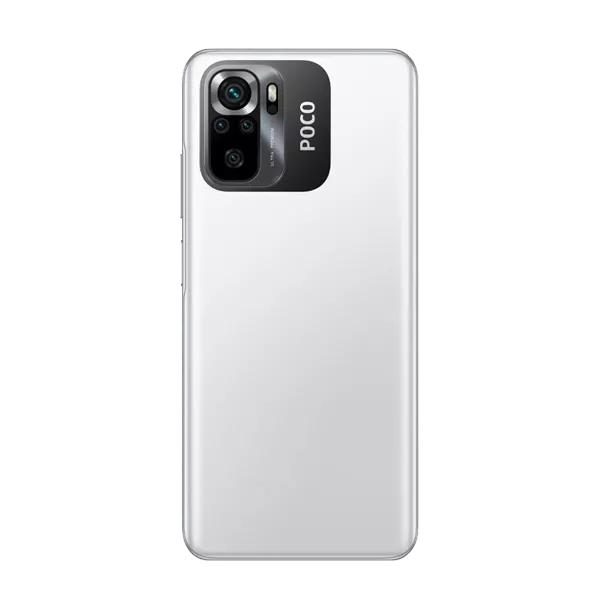 نمای پشت گوشی موبایل شیائومی POCO M5s 4G ظرفیت 256 رم 8 گیگابایت سفید