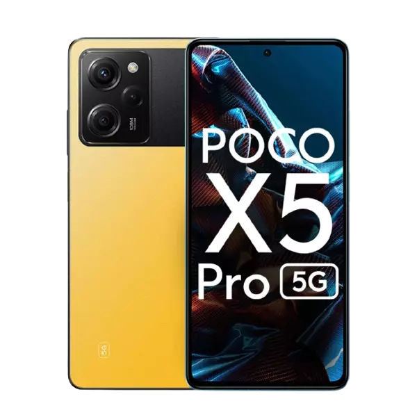 پنل جلو و پشت گوشی موبایل شیائومی POCO X5 pro 5G ظرفیت 128 رم 6 گیگابایت زرد