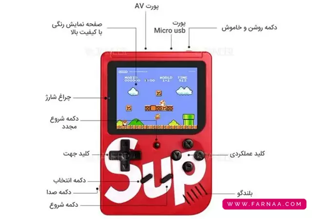 کنسول بازی ساب مدل SUP Game Box Plus 400