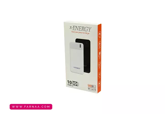 پاور بانک ایکس انرژی مدل x-85PD ظرفیت 10000 میلی آمپر ساعت