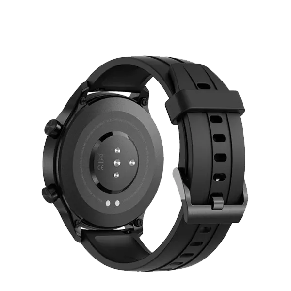 نمای نیم رخ پشتی ساعت هوشمند ریلمی مدل Watch S Pro سایز 46 میلی متر مشکی