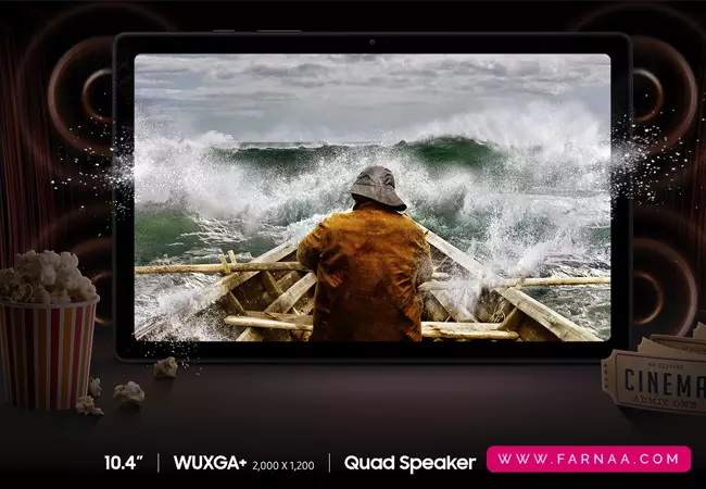 بررسی صفحه نمایش تبلت سامسونگ Galaxy Tab A 10.4 Wi-Fi (2020) SM-T500 با ظرفیت ۳۲ گیگ رم ۳
