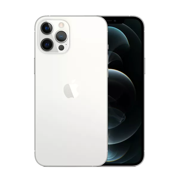 پنل جلو و پشت گوشی موبایل اپل مدل iPhone 12 Pro Max A2412 دو سیم‌ کارت ظرفیت 128 گیگابایت و رم 6 گیگابایت نقره ایی