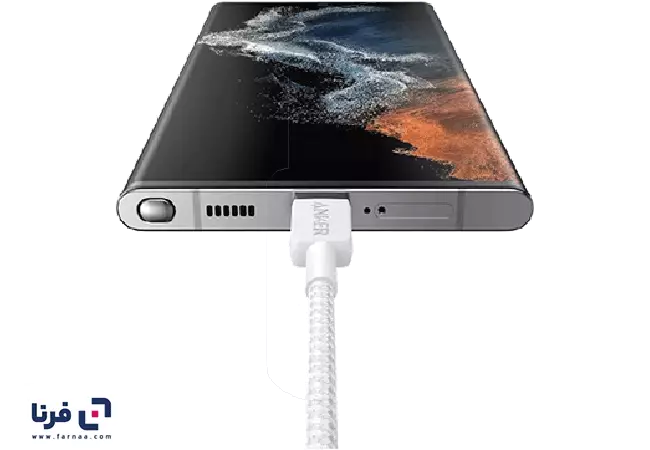 قابلیت شارژ کابل تبدیل USB به USB C انکر مدل 322 A81H5 طول 0.9 متر