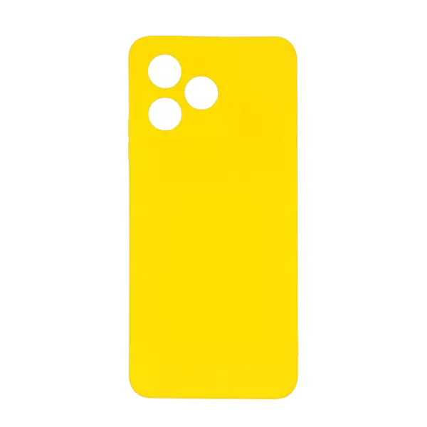 نمای پشت قاب مدل سیلیکونی پشت مات مناسب برای گوشی موبایل ریلمی C51 زرد