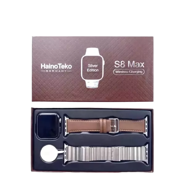 محتوای جعبه ساعت هوشمند هاینو تکو مدل S8 MAX