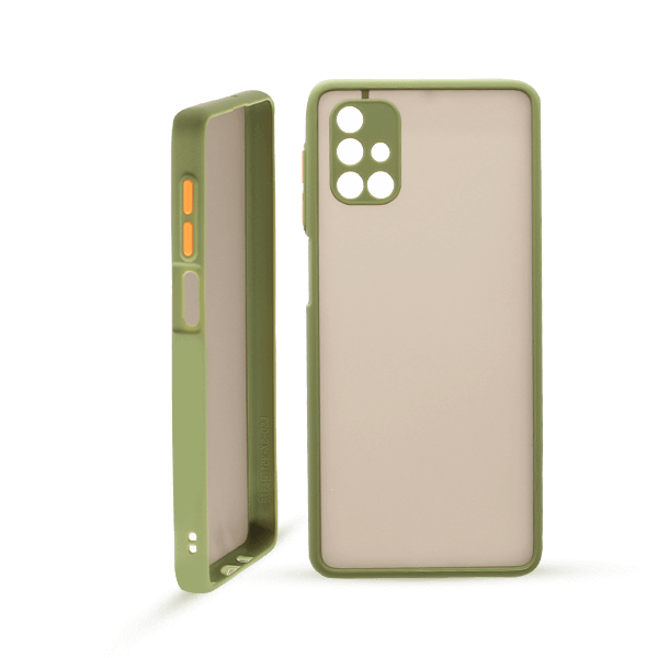 پنل جلو و پشت قاب مدل هیبریدی پشت مات مناسب برای گوشی موبایل سامسونگ M51 سبز