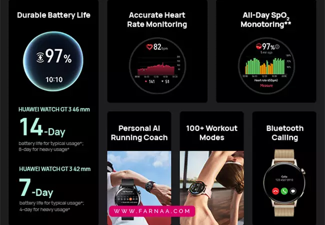 ساعت هوشمند هوآوی مدل GT3 SE