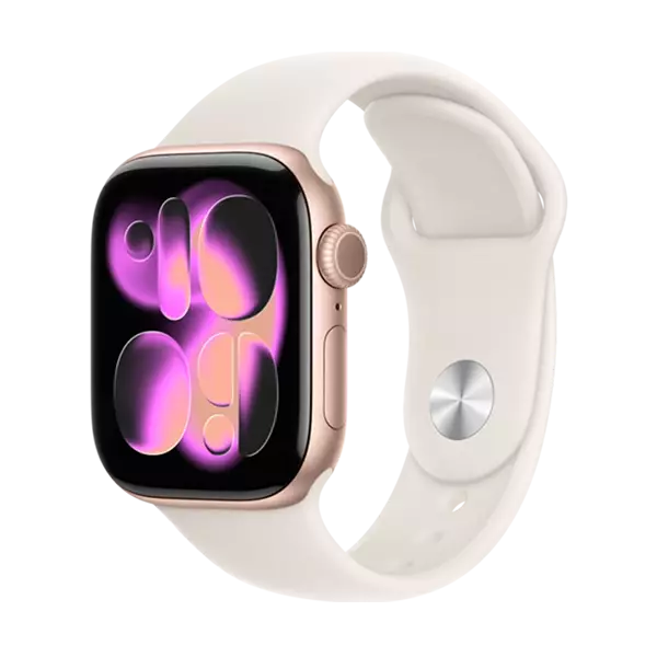 نمای  ساعت هوشمند 46 میلی متری اپل مدل Series 11 Aluminum Case با بند سیلیکونی	