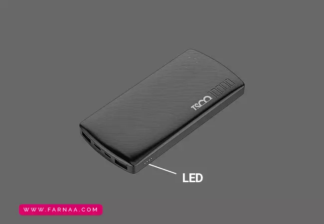 نشانگر LED پاور بانک تسکو مدل TP 808 ظرفیت 10000 میلی آمپر ساعت