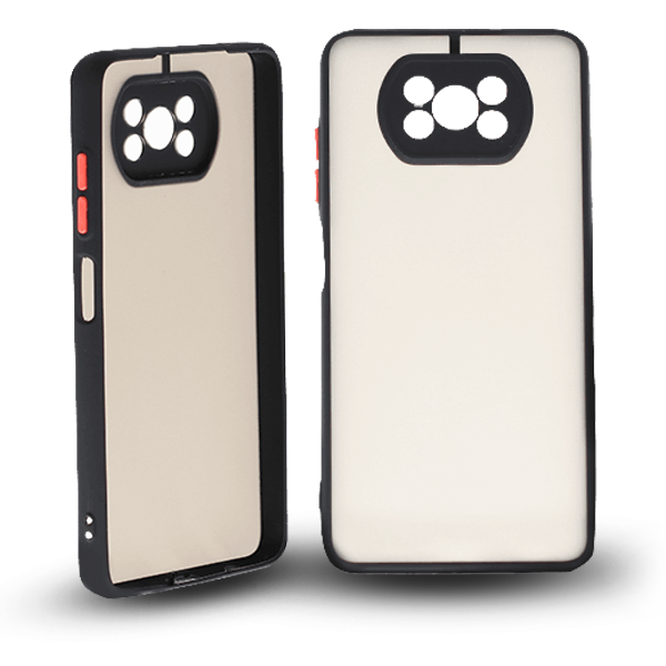 پنل پشت و جلو کاور مدل هیبریدی پشت مات مناسب برای گوشی موبایل شیائومی Poco X3 مشکی