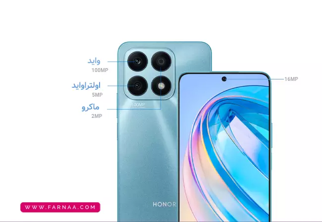 دوربین های گوشی موبایل آنر Honor x8a 4G ظرفیت 128 رم 8 گیگابایت