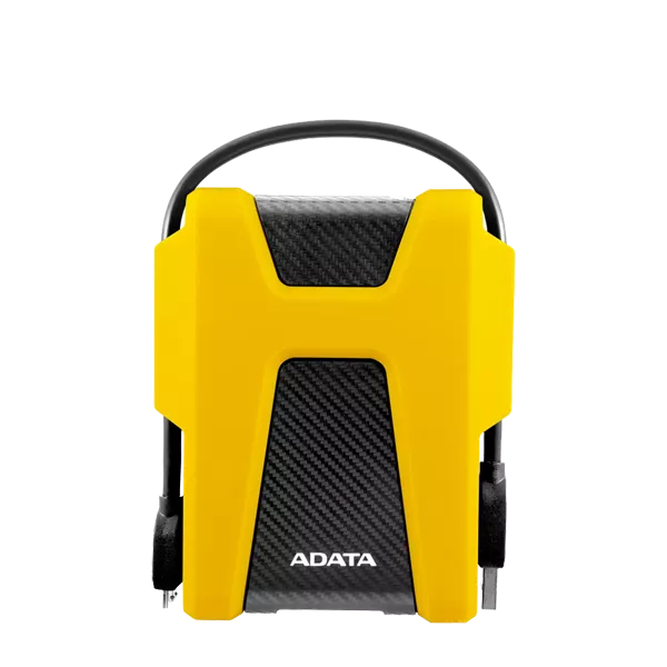 نمای روبرو هارد اکسترنال ای دیتا مدل HD680 ظرفیت 1 ترابایت زرد
