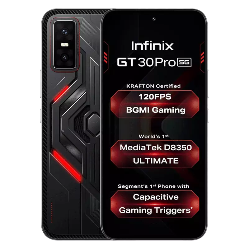 گوشی موبایل اینفینیکس مدل GT 30 Pro ظرفیت 512 گیگابایت رم 12 گیگابایت مشکی