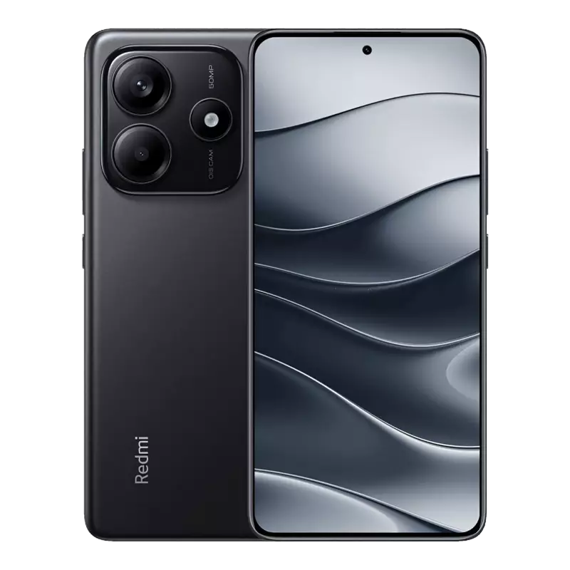 نمای پشت و جلو گوشی موبایل شیائومی Redmi Note 14 5G ظرفیت 256 رم 8 گیگابایت مشکی