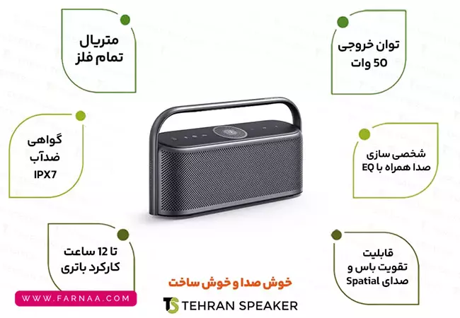 اسپیکر بلوتوثی انکر مدل Soundcore Motion X600 A3130