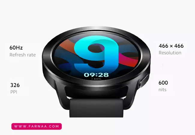 صفحه‌نمایش ساعت Xiaomi Watch S3