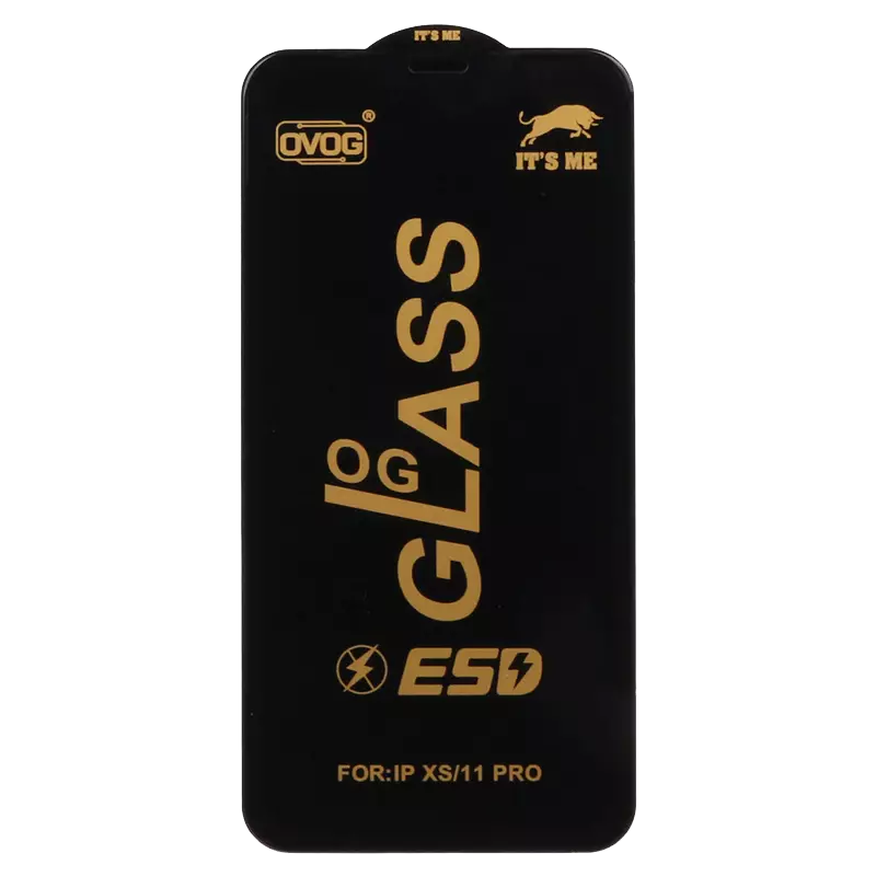 محافظ صفحه نمایش شیشه ای گوشی موبایل مدل Full Cover OG ESD OVOG مناسب Apple iphone X / XS / 11 Pro