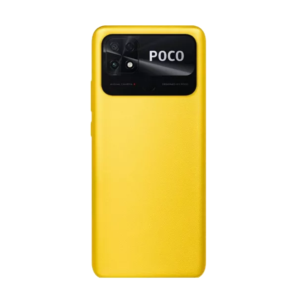 نمای پشت گوشی موبایل شیائومی Poco C40 ظرفیت 64 رم 4 گیگابایت زرد