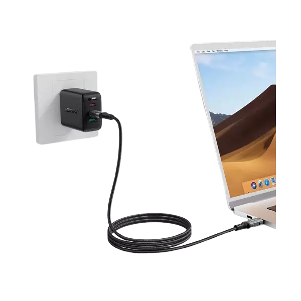 نمای در حال شارژ  کابل Type-C به Type-C ایس فست ACEFAST C1-09 طول 1 متر توان 240 وات