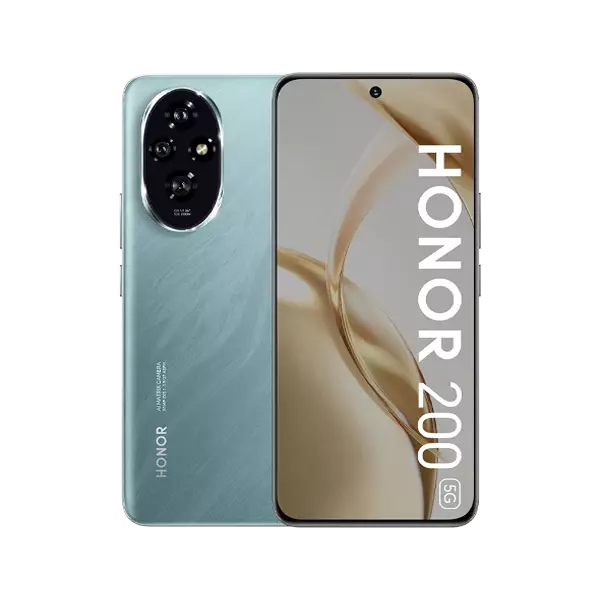 نمای پشت و جلو گوشی موبایل آنر Honor 200-5G ظرفیت 256 رم 12 گیگابایت سبز