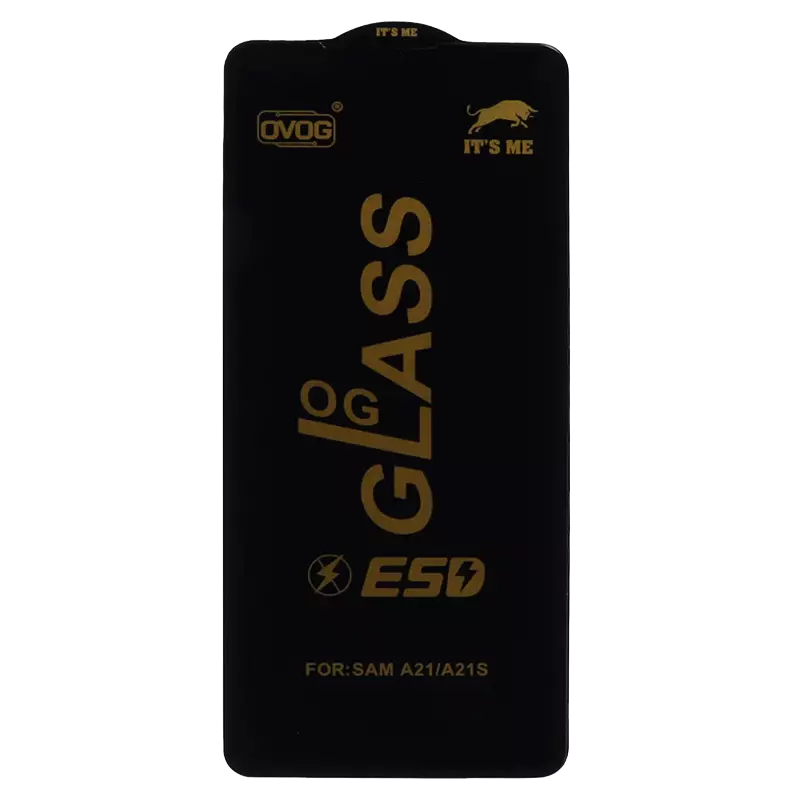 محافظ صفحه نمایش شیشه ای گوشی موبایل مدل Full Cover OG ESD OVOG مناسب Samsung A21S / F52 / Xiaomi Poco X3 GT / Poco F4 GT / Redmi Note 10 Pro 5G