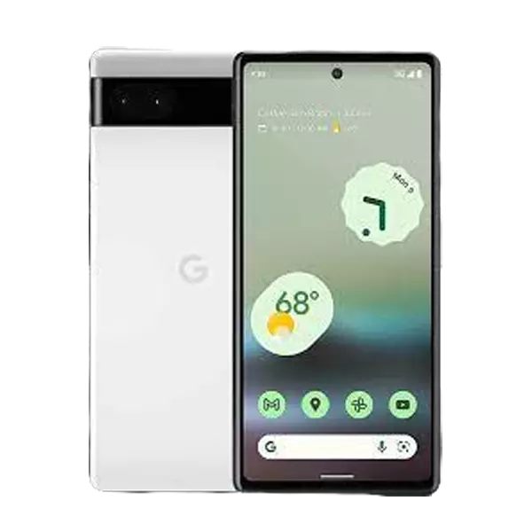 پنل جلو و پشت گوشی موبایل گوگل Google Pixel 6a 5G ظرفیت 128 رم 6 گیگابایت سفید